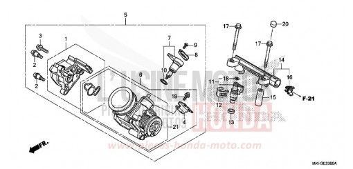 THROTTLE BODY ADV750J de 2018